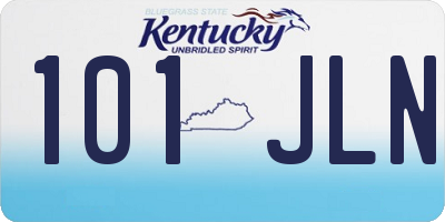 KY license plate 101JLN
