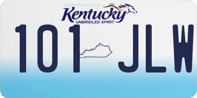 KY license plate 101JLW