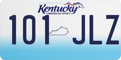 KY license plate 101JLZ