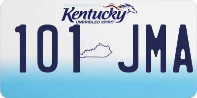 KY license plate 101JMA