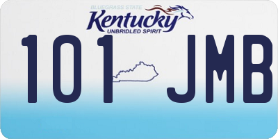 KY license plate 101JMB