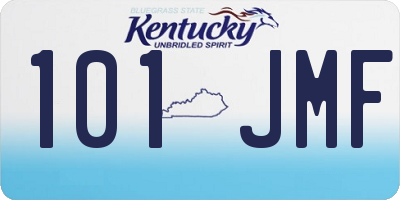 KY license plate 101JMF