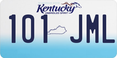 KY license plate 101JML