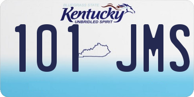 KY license plate 101JMS