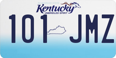 KY license plate 101JMZ