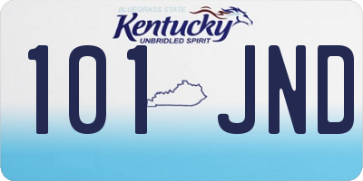 KY license plate 101JND