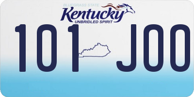 KY license plate 101JOO