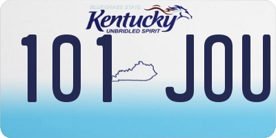 KY license plate 101JOU