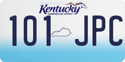 KY license plate 101JPC