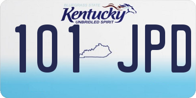 KY license plate 101JPD