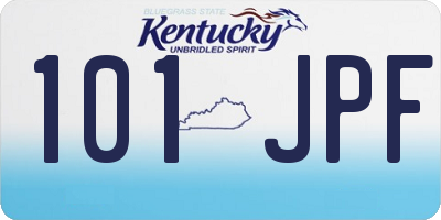 KY license plate 101JPF