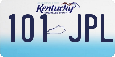 KY license plate 101JPL
