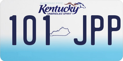 KY license plate 101JPP