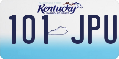 KY license plate 101JPU