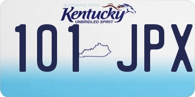KY license plate 101JPX