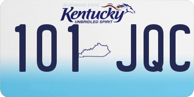 KY license plate 101JQC