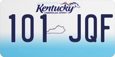 KY license plate 101JQF