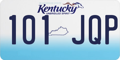 KY license plate 101JQP