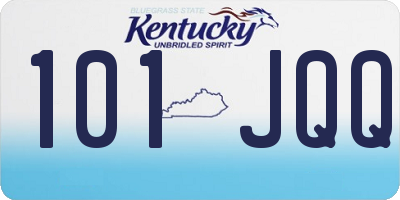 KY license plate 101JQQ