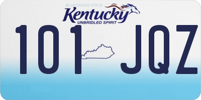 KY license plate 101JQZ