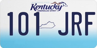 KY license plate 101JRF