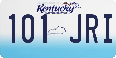 KY license plate 101JRI