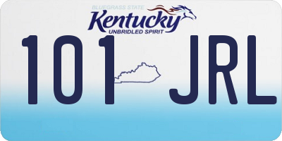 KY license plate 101JRL