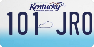 KY license plate 101JRO