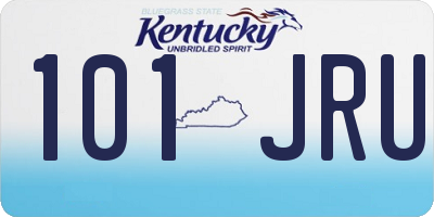 KY license plate 101JRU