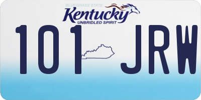KY license plate 101JRW