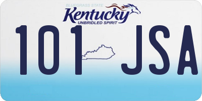 KY license plate 101JSA