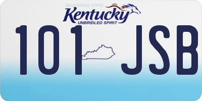 KY license plate 101JSB