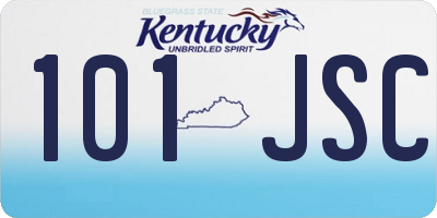 KY license plate 101JSC