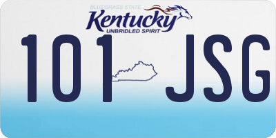 KY license plate 101JSG