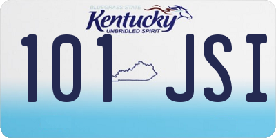 KY license plate 101JSI