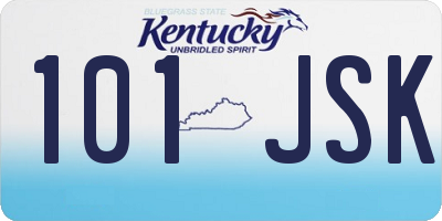 KY license plate 101JSK