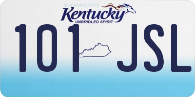 KY license plate 101JSL