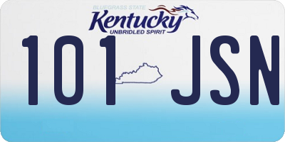 KY license plate 101JSN