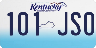 KY license plate 101JSO
