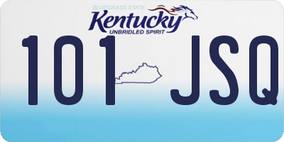 KY license plate 101JSQ