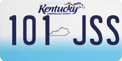 KY license plate 101JSS