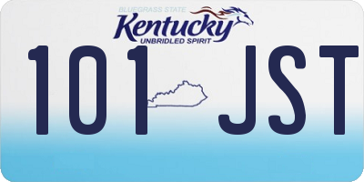 KY license plate 101JST