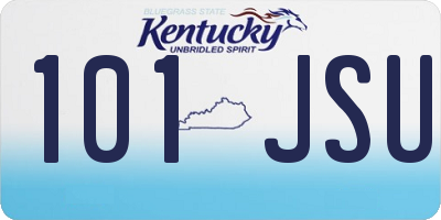 KY license plate 101JSU
