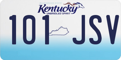 KY license plate 101JSV