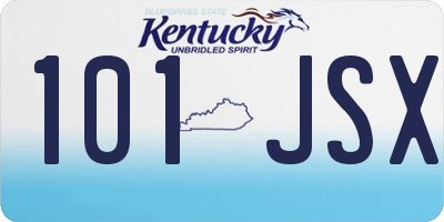 KY license plate 101JSX
