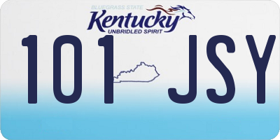 KY license plate 101JSY