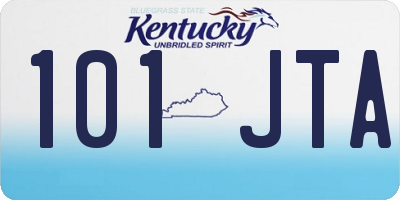KY license plate 101JTA