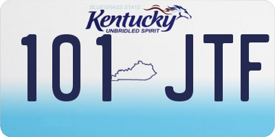 KY license plate 101JTF