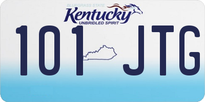 KY license plate 101JTG