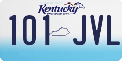 KY license plate 101JVL